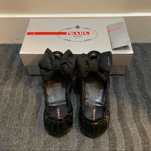 Prada Patent Leather Ballerina Flats